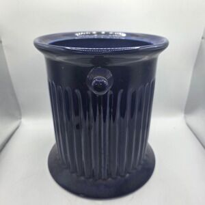 Gardener's Supply Company Cobalt Blue Ribbed Ceramic Planter Crock 33-554